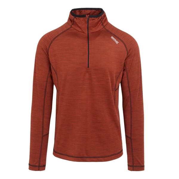 Regatta Mens Yonder II Half Zip Fleece Top Red Ochre 5XL