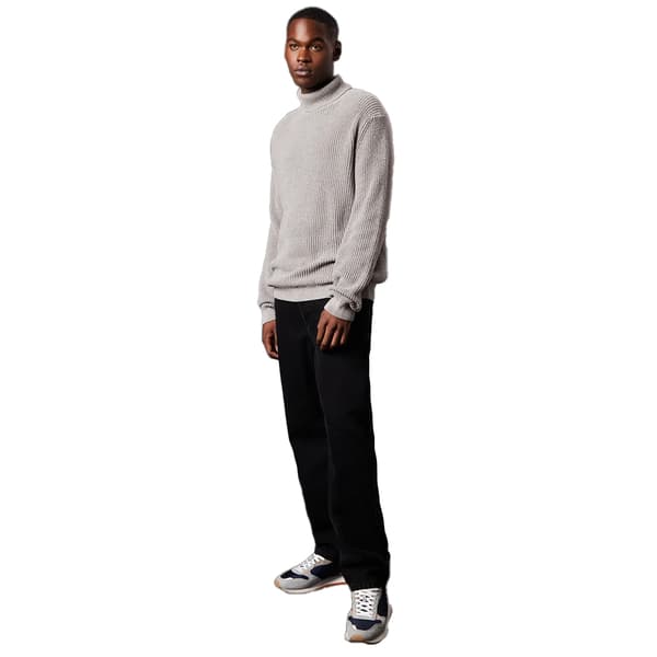 Burton Mens Ribbed Cotton Blend Roll Neck Jumper