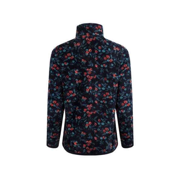 Weird Fish Dam/Lady Reena Fleece-topp med tryckt kvartsdragkedja