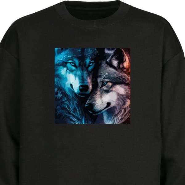 Sweatshirt | Komfortabel Collegegenser for Voksne Varger i nat Svart Large