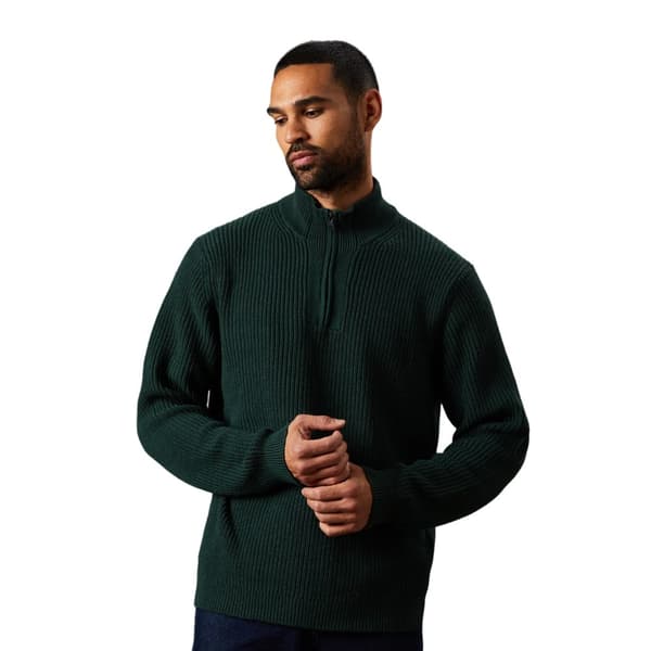 Burton Mens Ribbed Quarter Zip Jumper