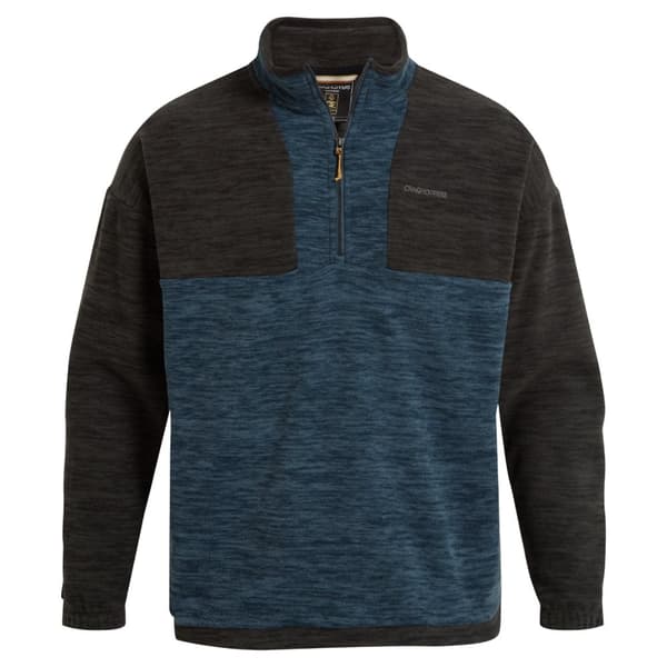 Craghoppers Mens Esk Colour Block Melange Half Zip Fleece Top