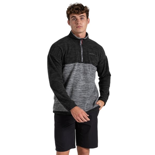 Craghoppers Mens Esk Colour Block Melange Half Zip Fleece Top
