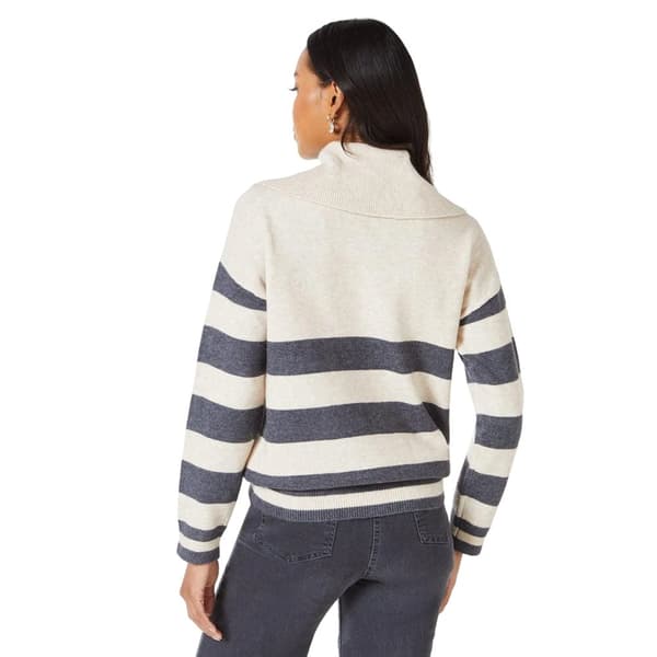 Debenhams Womens/Ladies Stripe Open Collar Sweater Top