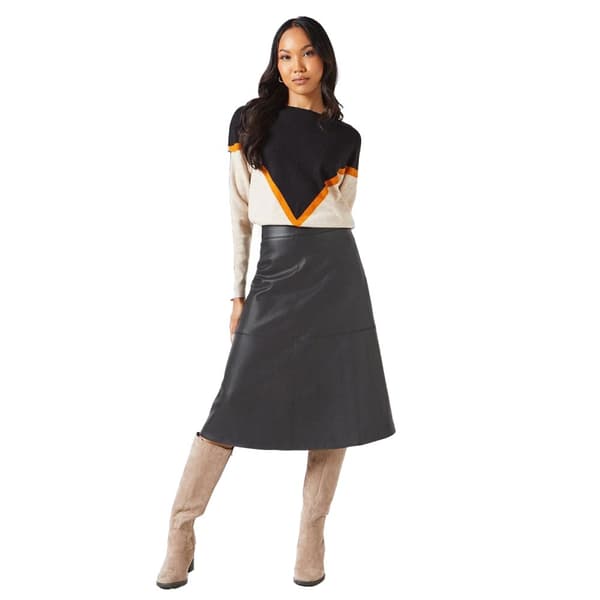 Debenhams Womens/Ladies Chevron Stripe Crew Neck Jumper
