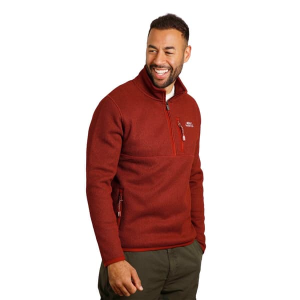 Weird Fish Mens Turlock Bonded Quarter Zip Fleece Top