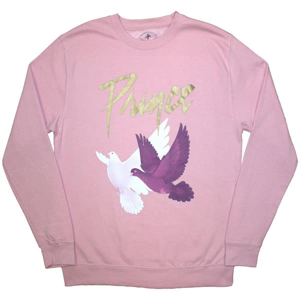 Prince Unisex Adult Doves Sweatshirt Pink XL