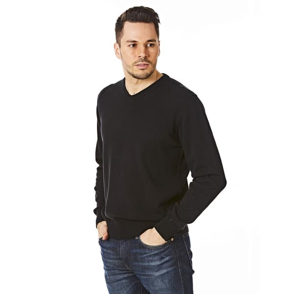 CastlePoint Stickad jumper med V-ringning för män