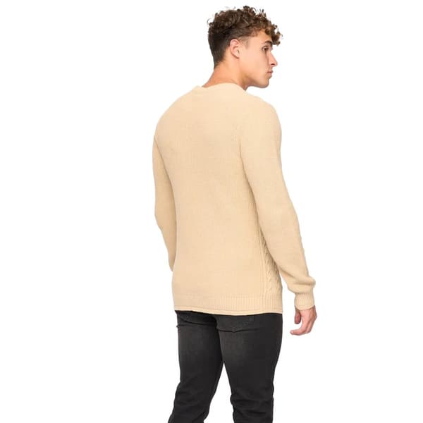 Crosshatch Mens Kabstars Cable Knit Pullover