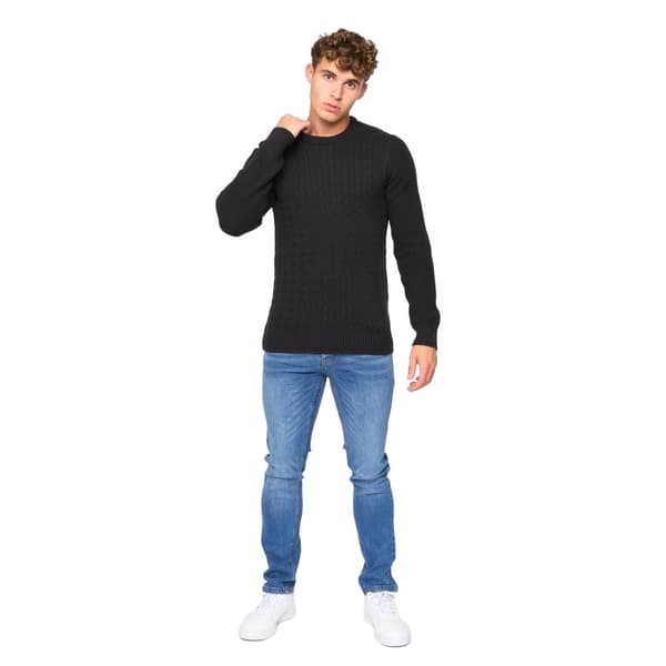 Crosshatch Mens Kabstars Cable Knit Pullover
