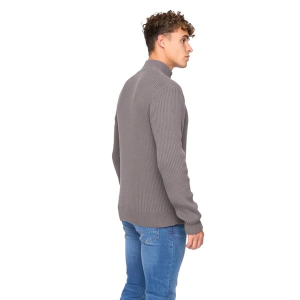 Crosshatch Mens Havaline Knitted Quarter Zip Pullover