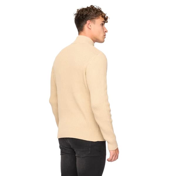 Crosshatch Mens Havaline Knitted Quarter Zip Pullover