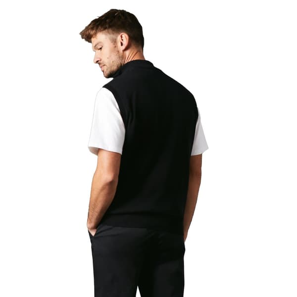Maine Mens Knitted Zip Neck Sleeveless Pullover