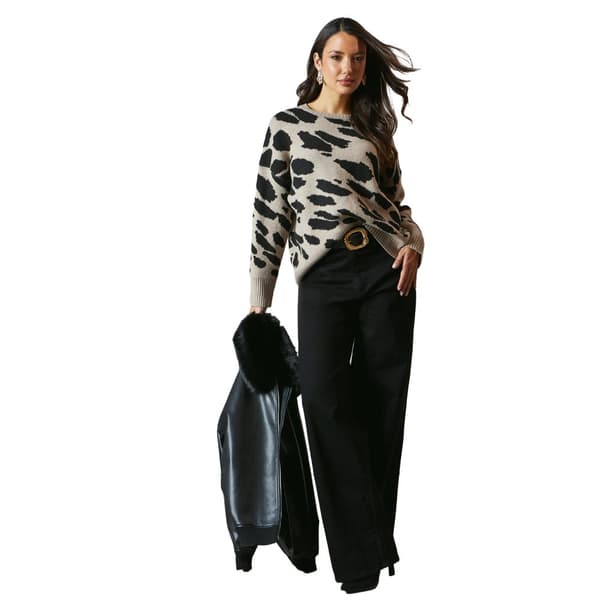 Principles Womens/Ladies Animal Print Jacquard Jumper