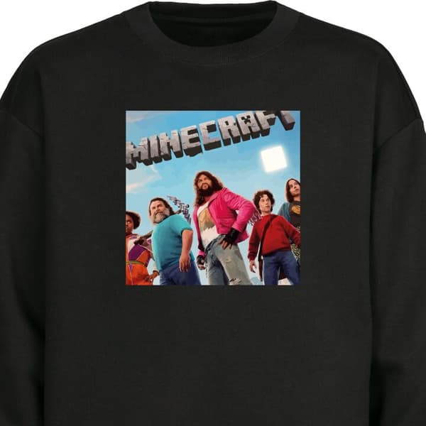 Barn Sweatshirt | Bekväm och Stilren Collegetröja A Minecraft Svart 5-6 År