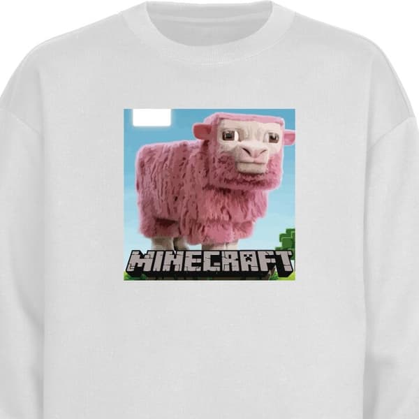 Barn Sweatshirt | Bekväm och Stilren Collegetröja A Minecraft Movie Vit 12-13 År