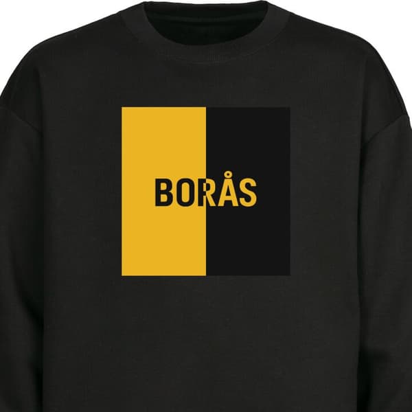 Sweatshirt | Komfortabel Collegegenser for Voksne Borås – fotball Svart XX-Large