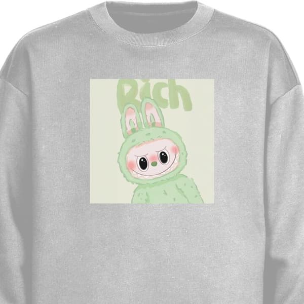 Sweatshirt | Behagelig Collegebluse til Voksne Pop mart labubu