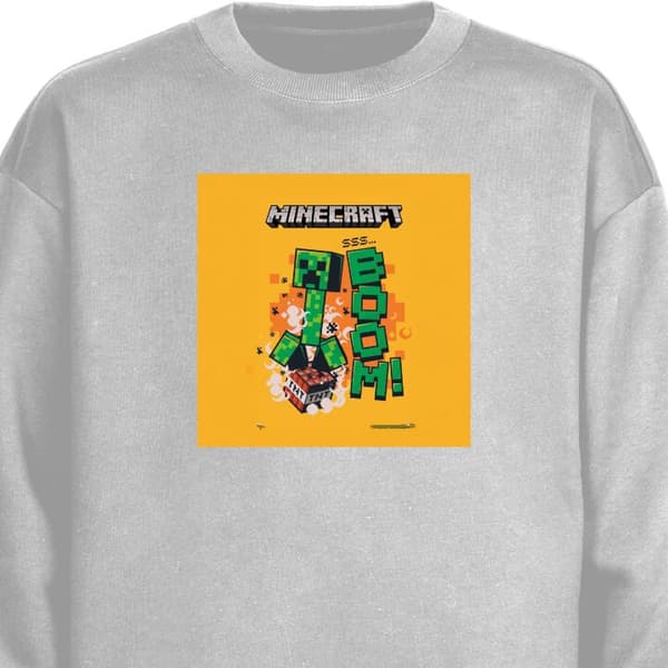 Sweatshirt | Bekväm Collegetröja för Vuxna Minecraft Boom