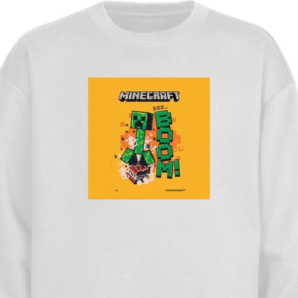 Sweatshirt | Bekväm Collegetröja för Vuxna Minecraft Boom