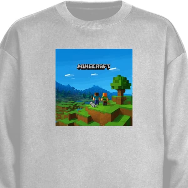 Collegepaita | Mukava Collegepaita aikuisille Minecraft Avaink Harmaa Medium