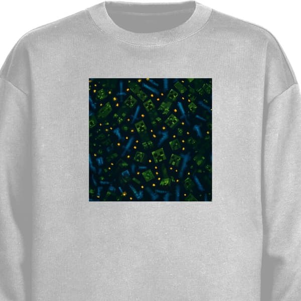 Collegepaita | Mukava Collegepaita aikuisille Minecraft Dungeo Harmaa XX-Large