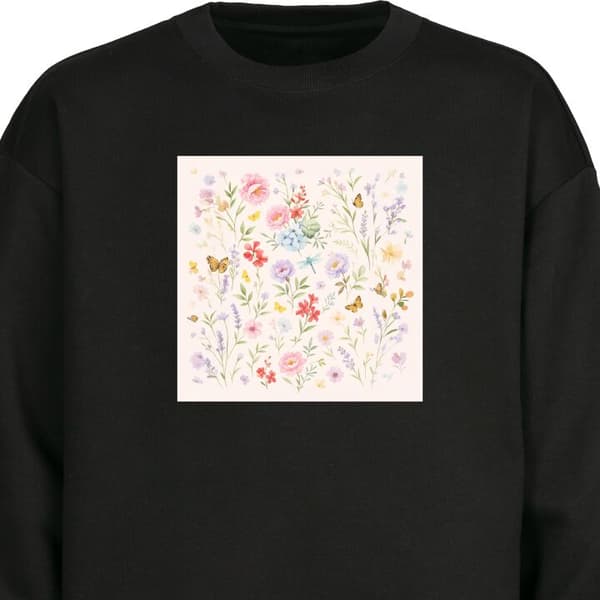 Sweatshirt | Behagelig Collegebluse til Voksne Blomster