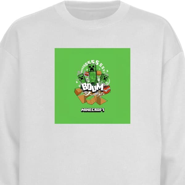 Sweatshirt | Behagelig Collegebluse til Voksne Minecraft Boom