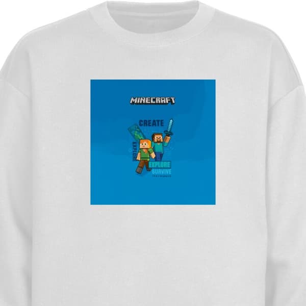 Sweatshirt | Behagelig Collegebluse til Voksne Minecraft Huler