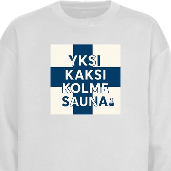 Sweatshirt | Bekväm Collegetröja för Vuxna KAJ Bara bada bastu