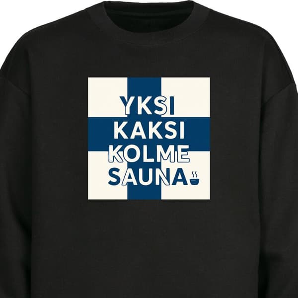 Sweatshirt | Bekväm Collegetröja för Vuxna KAJ Bara bada bastu