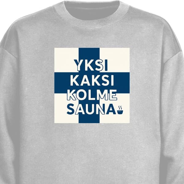 Sweatshirt | Bekväm Collegetröja för Vuxna KAJ Bara bada bastu