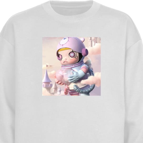 Barn Sweatshirt | Bekväm och Stilren Collegetröja Mega Space Molly Care Bears Series - Share Bear Edition Vit 12-13 År