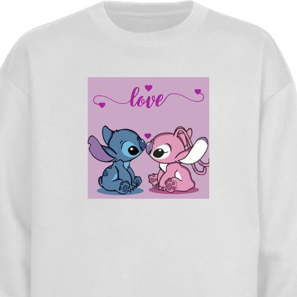 Barn Sweatshirt | Bekväm och Stilren Collegetröja Lilo & Stitc