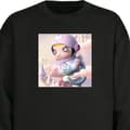 Miniatyrbild 1 av 4: Sweatshirt | Bekväm Collegetröja för Vuxna Mega Space Molly Ca