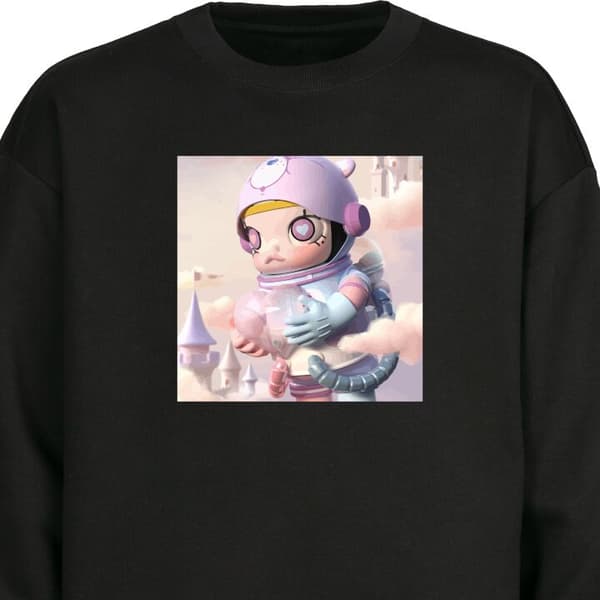 Sweatshirt | Bekväm Collegetröja för Vuxna Mega Space Molly Ca