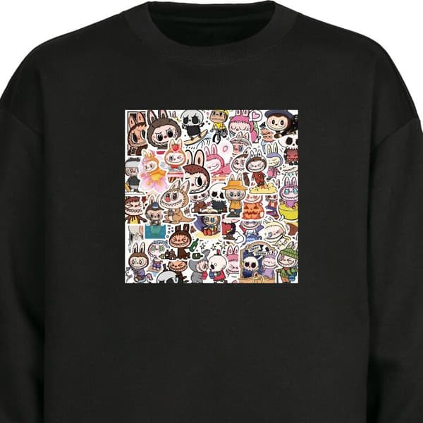 Sweatshirt | Behagelig Collegebluse til Voksne Labubu All-Star