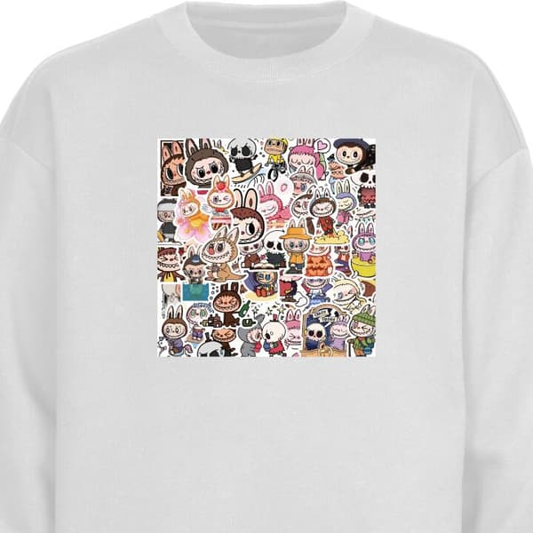 Sweatshirt | Behagelig Collegebluse til Voksne Labubu All-Star
