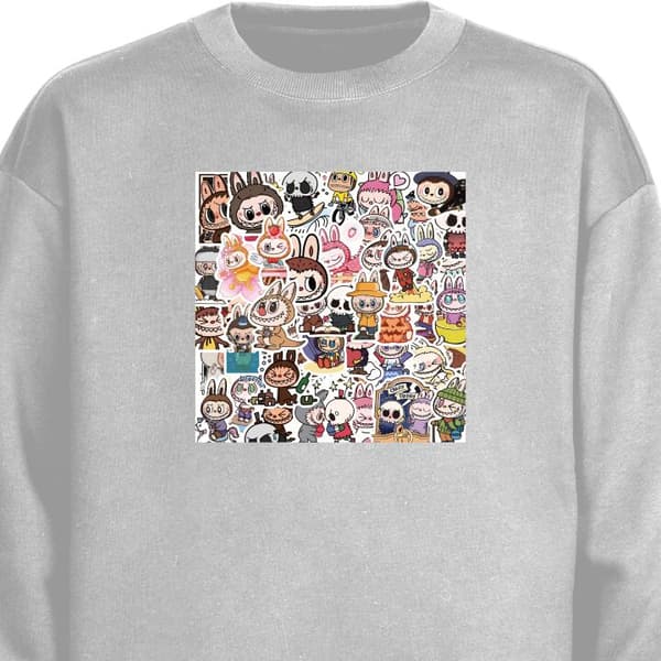 Sweatshirt | Behagelig Collegebluse til Voksne Labubu All-Star