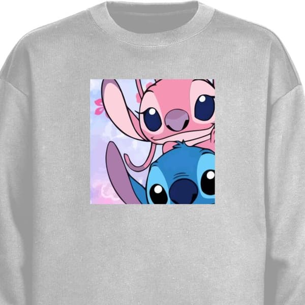 Sweatshirt | Behagelig Collegebluse til Voksne Stitch & Angel