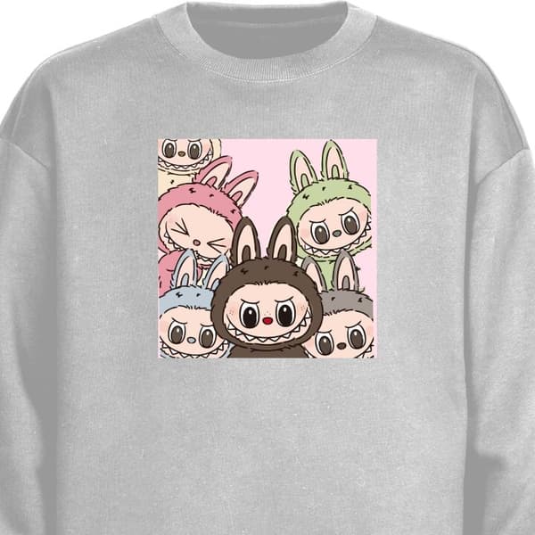 Sweatshirt | Behagelig Collegebluse til Voksne Labubu Classics