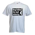Miniatyrbild 1 av 2: Tshirt: Vinyl Killed The Mp3 Industry (vit)