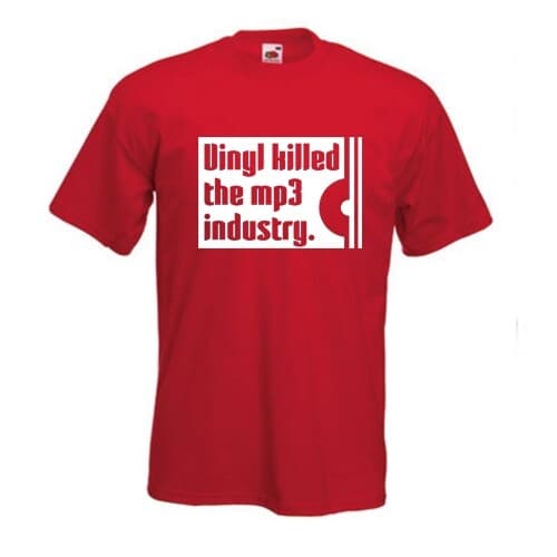 Tshirt: Vinyl Killed The Mp3 Industry (red)