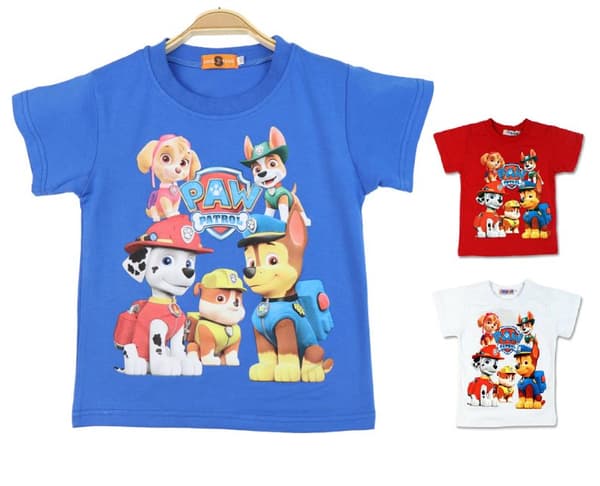 T SHIRT PAW PATROL 3 Färger 2 Storlekar Blå 110 T SHIRT PAW PATROL 3 Färger 2 Storlekar Blå 110