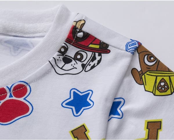Barn T SHIRT PAW PATROL Vit Storlekar 90-120 Sommar ny modell