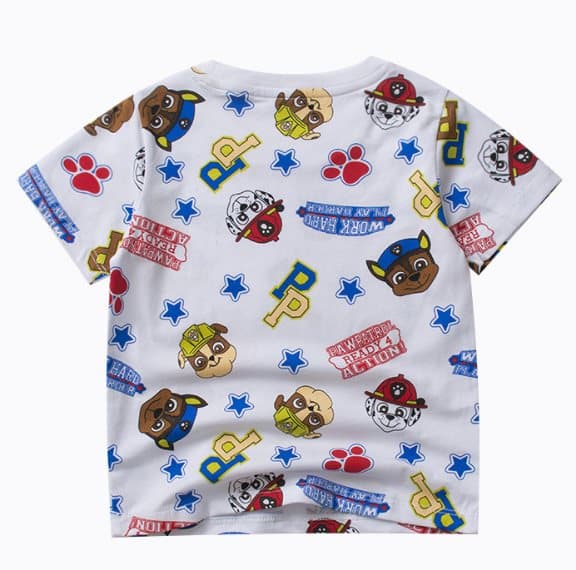 Barn T SHIRT PAW PATROL Vit Storlekar 90-120 Sommar ny modell