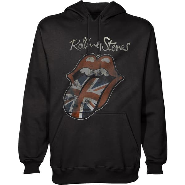 The Rolling Stones Unisex Pullover Hoodie: Union Jack Tongue (Small)