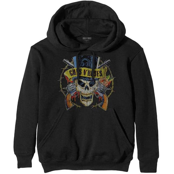 Guns N' Roses Unisex Pullover Hoodie: Top Hat (Small)