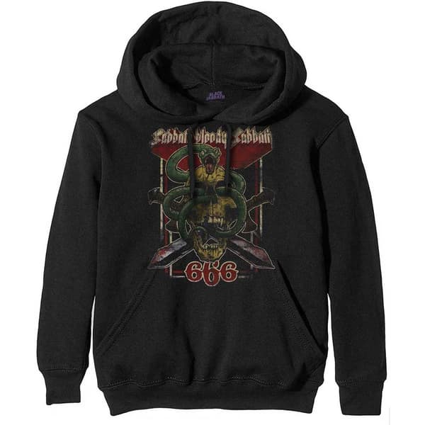 Black Sabbath Unisex Pullover Hoodie: Bloody Sabbath 666 (Medium)