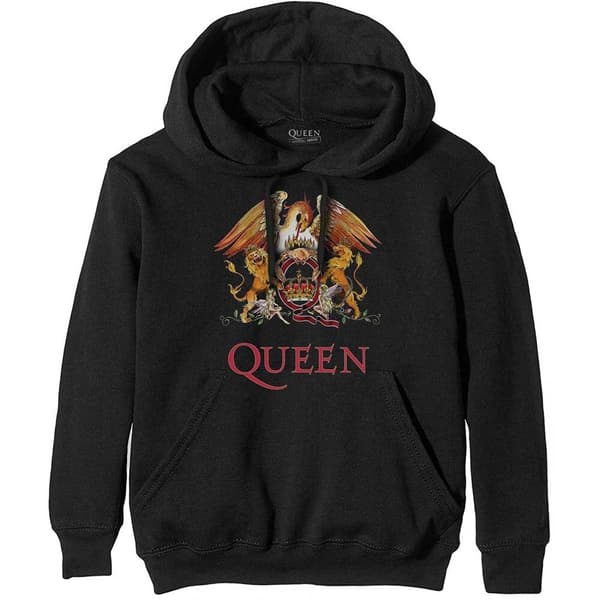 Queen Unisex Pullover Hoodie: Classic Crest (Medium)